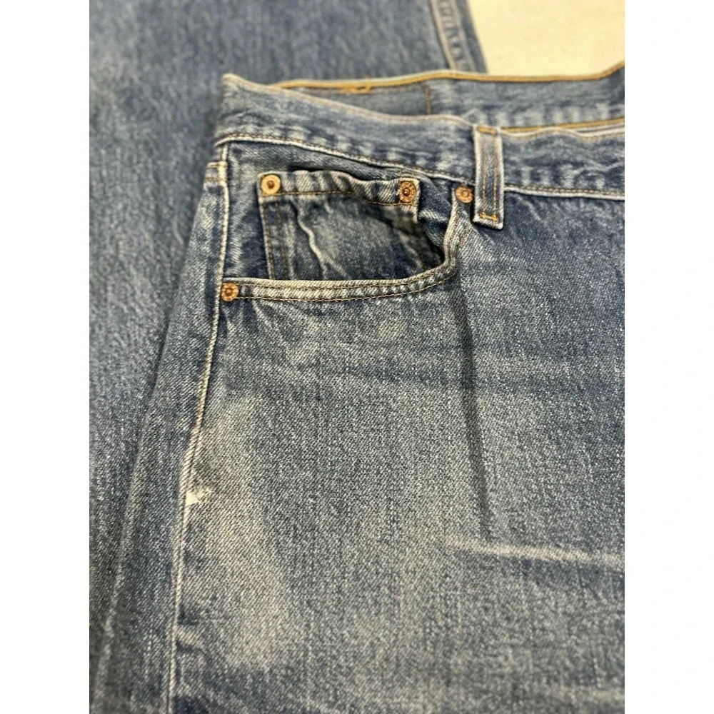 Dead Stock Levis 501xx Blue Denim Jeans Button Fly 38X34 USA Vintage